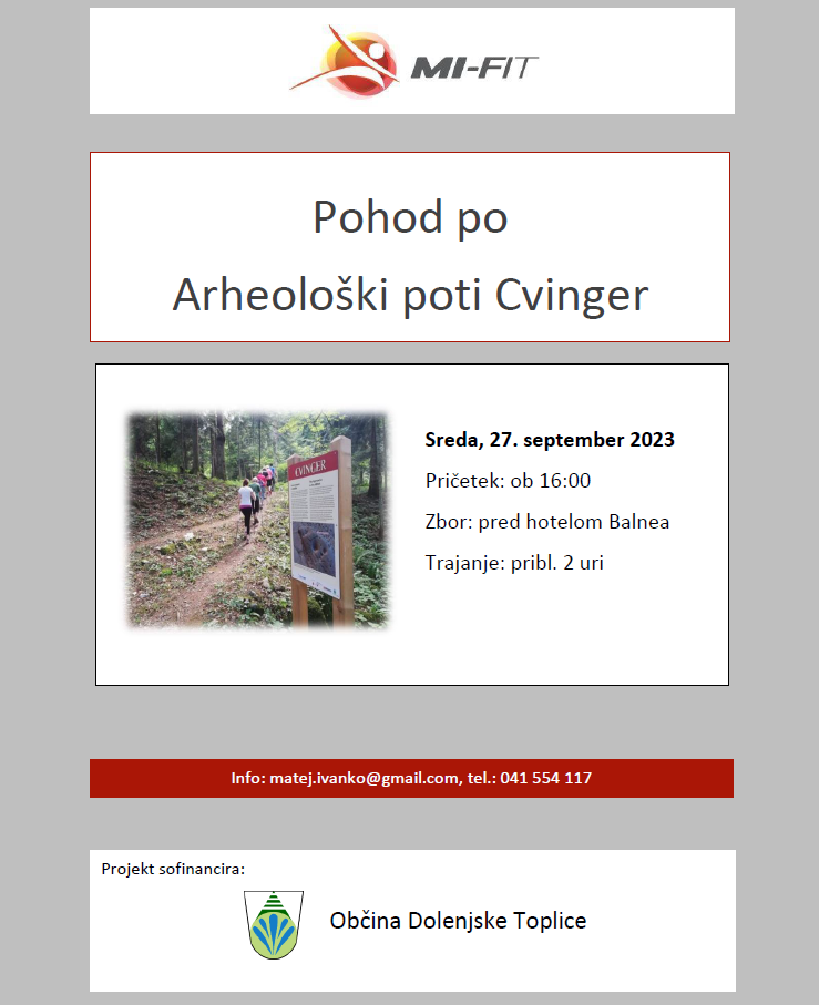 Pohod po arheološki poti Cvinger